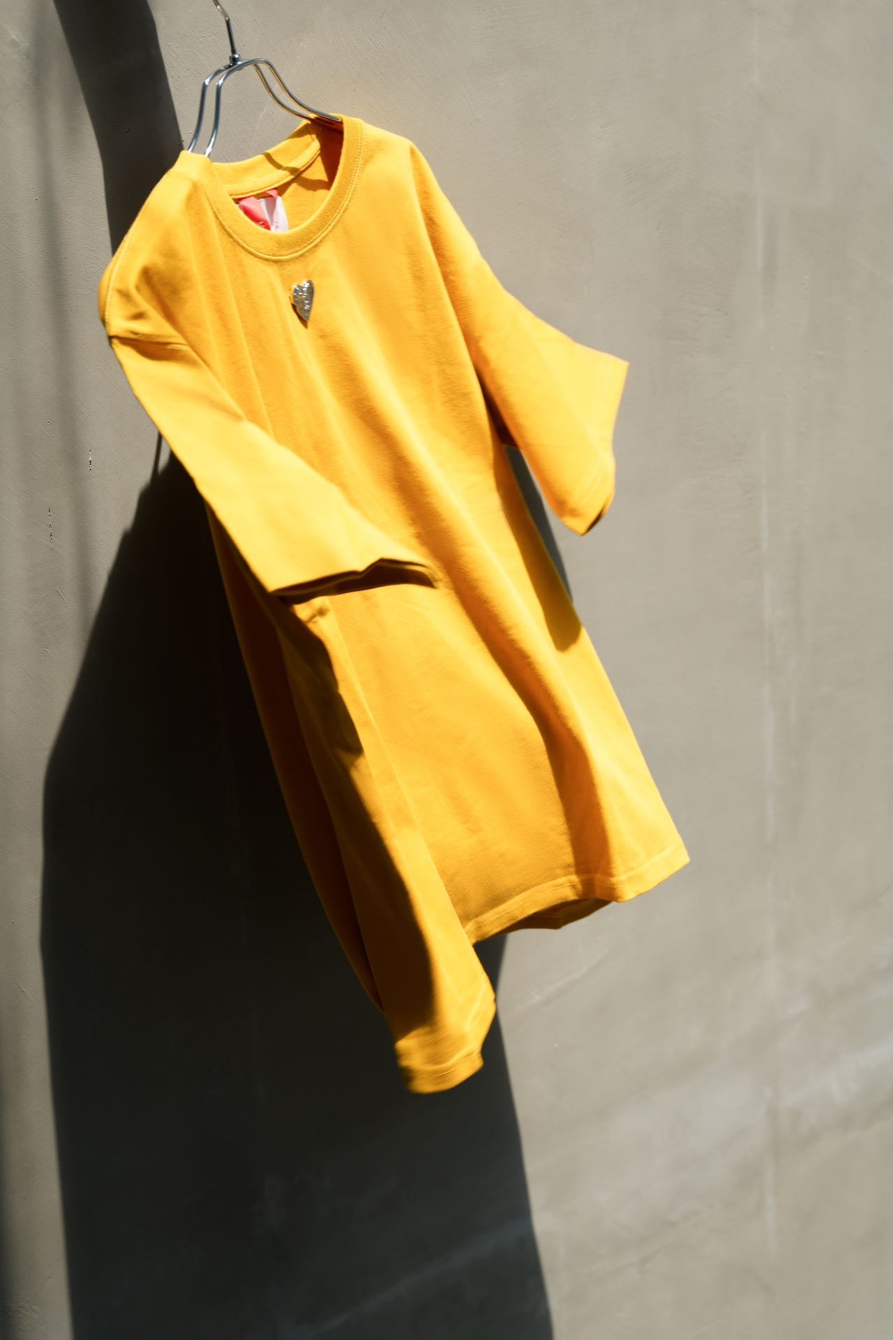 With Love Silver Heart Tee, Yellow