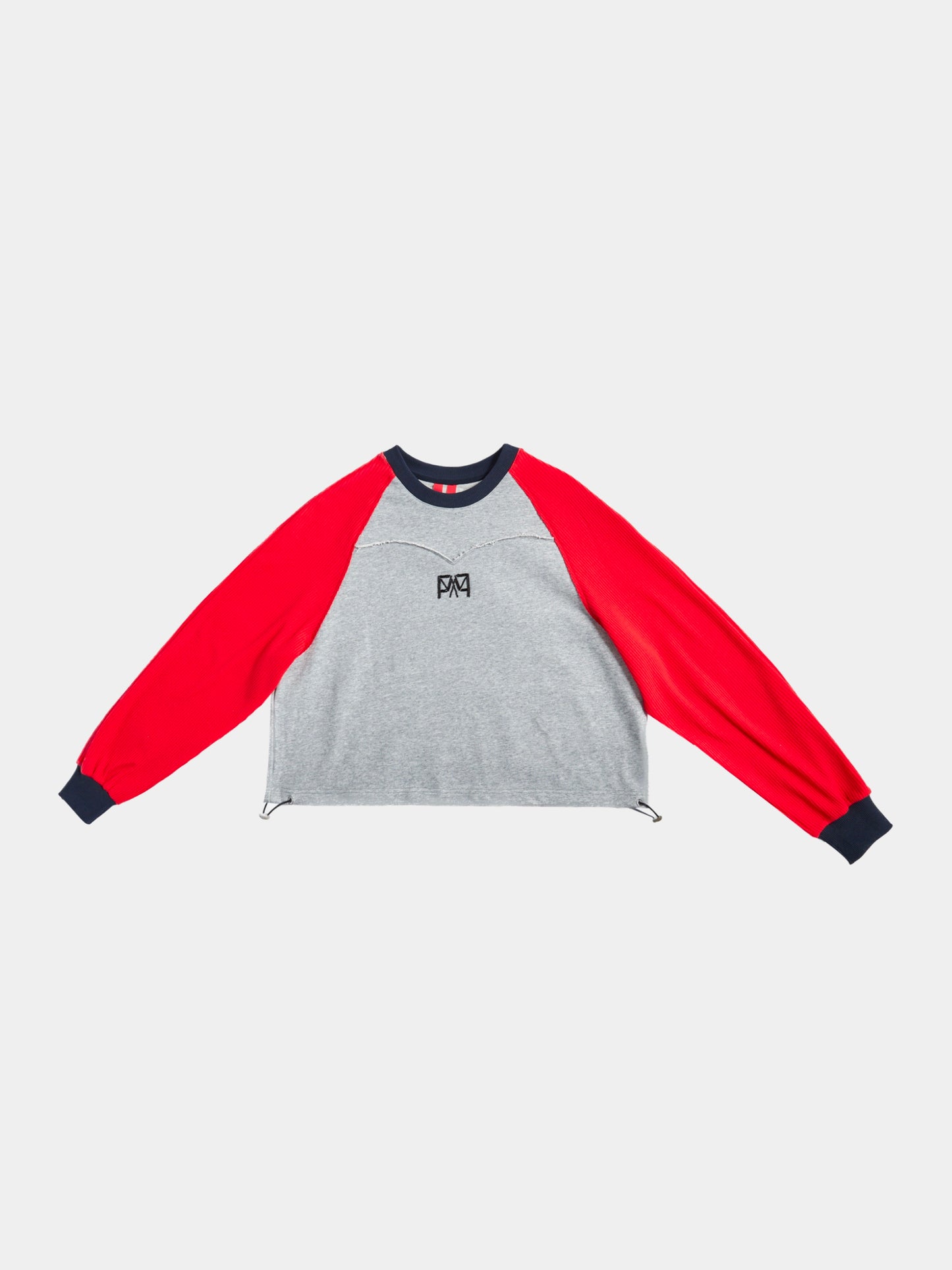 Logo Bicolor Tee, Red/Gray