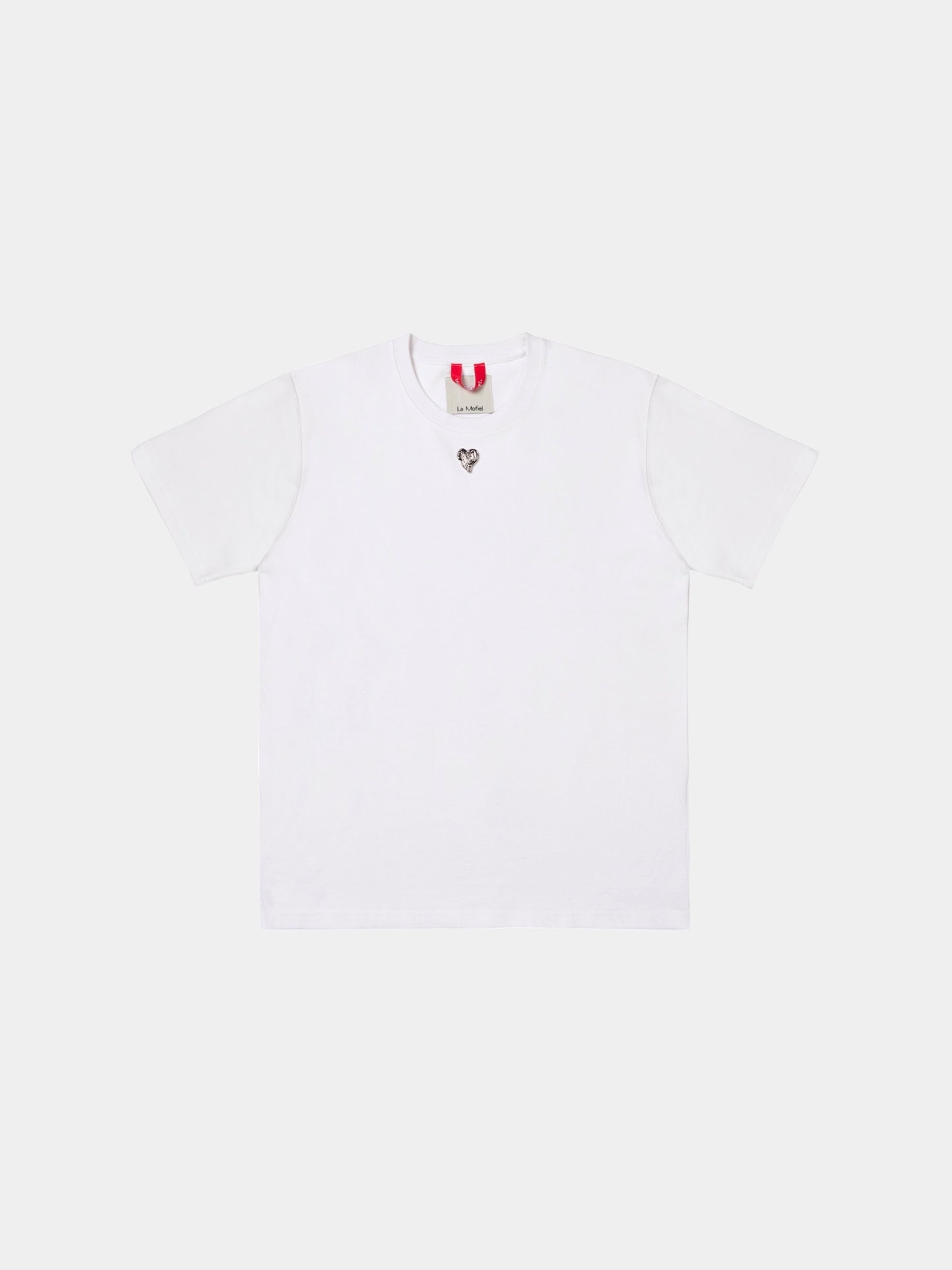 With Love Silver Heart Tee, White