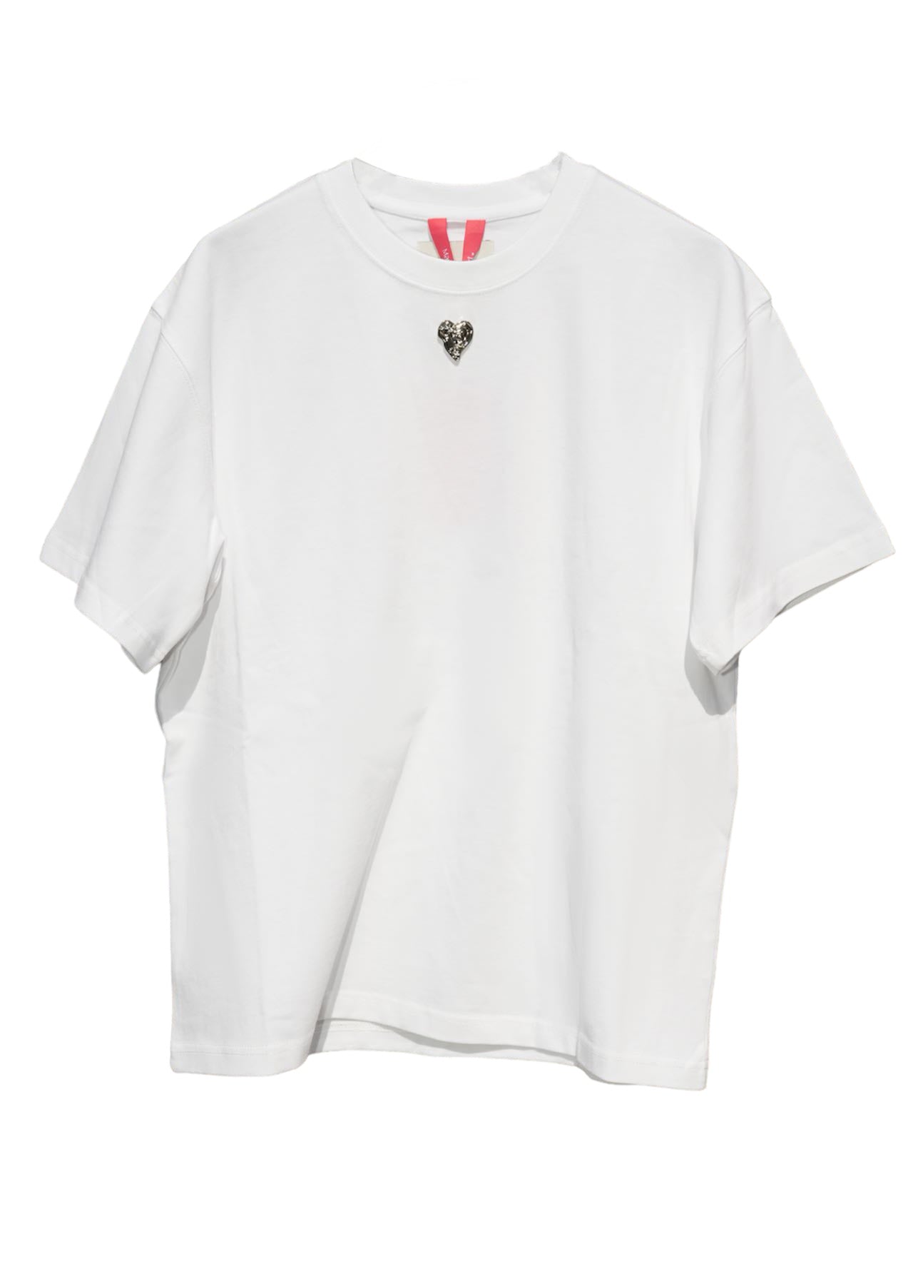 With Love Silver Heart Tee, White